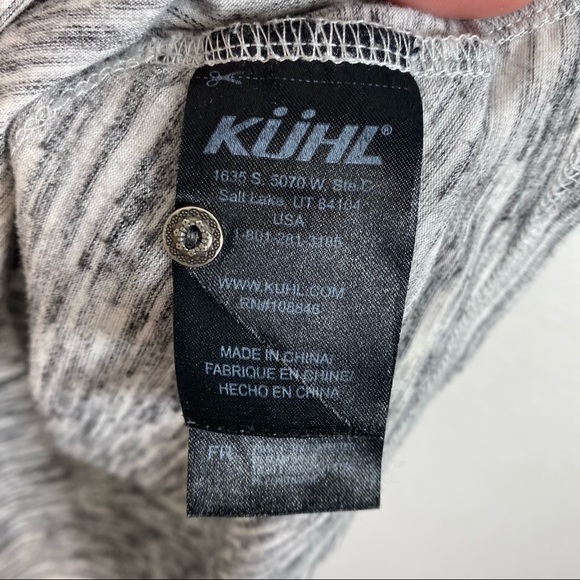 Kuhl Womens Svenna Grey Knit Henley Long Sleeve Top Size Large - Picture 8 of 13